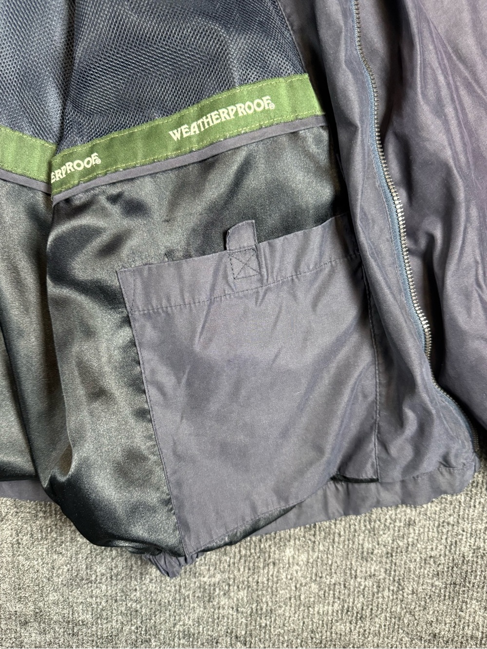 VTG Harley Davidson Weatherproof Garment Co Blue Jacket Size L Zip Up - Picture 8 of 13